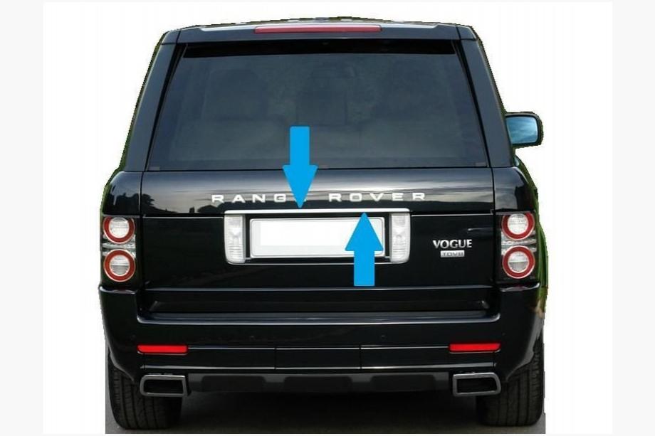 Range Rover III L322 2002-2012 Moldura cromada sobre la matrícula (acero inoxidable) Image