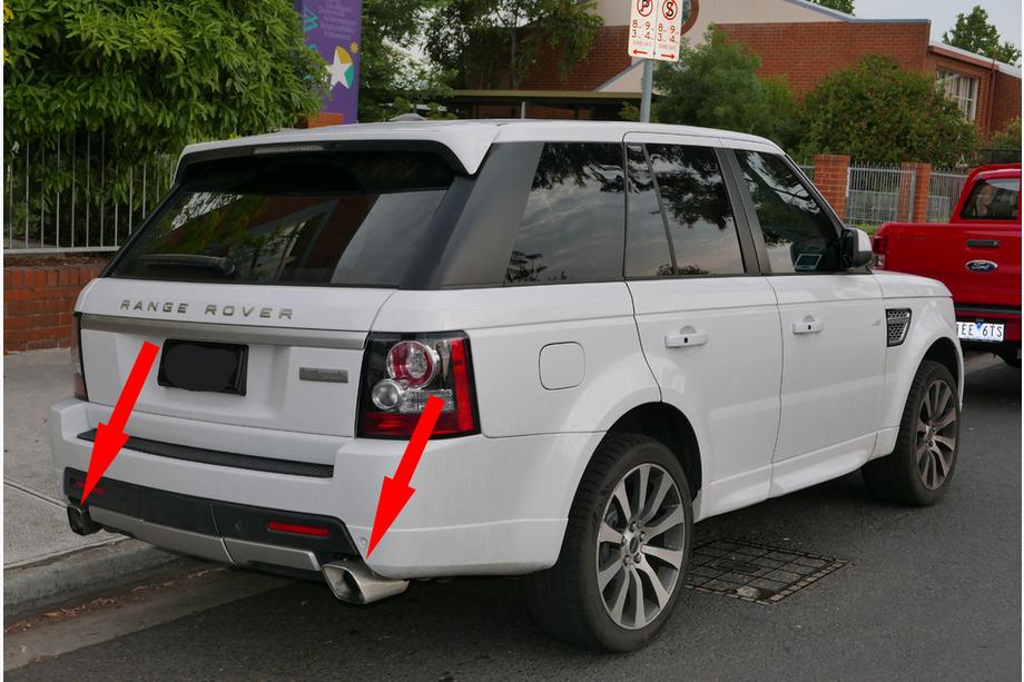 Range Rover Sport 2005-2013 Colas de escape V2 (2 uds, acero inoxidable) Image