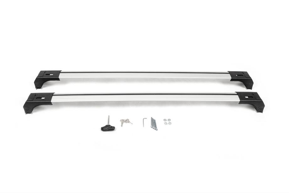 Audi Q7 2015–2026 Barras de techo para rieles integrados Skybar (2 uds) Negro Foto 8