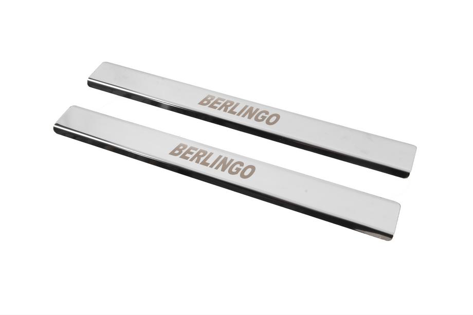 Citroen Berlingo 1996-2008 Protecciones de umbral Carmos V2 (2 uds, acero inoxidable) Foto 2