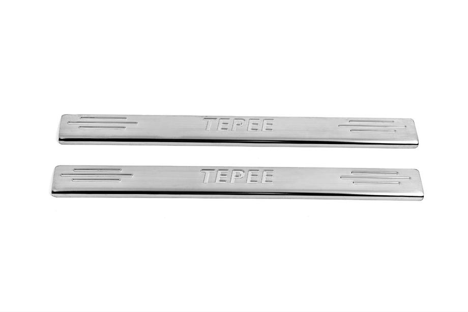 Peugeot Partner Tepee 2008-2018 Cubiertas de estribos Carmos V2 acero inoxidable Foto 2
