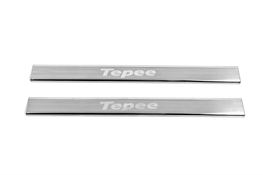 Peugeot Partner Tepee 2008-2018 Cubiertas de estribos Carmos V3 acero inoxidable Image