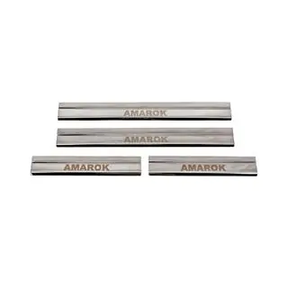 Protector de Umbral Carmos V3 (4 uds, Acero Inoxidable) Volkswagen Amarok 2010-2022 foto 1