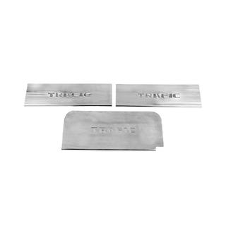Embellecedores de umbral Carmos V4 (3 uds, acero inoxidable) Renault Trafic 2001–2015 foto 2