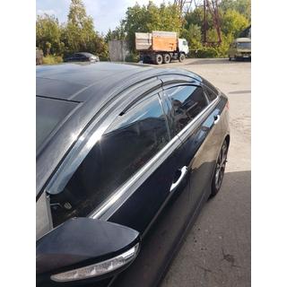 Deflectores de Ventana (4 uds., Sunplex Sport) Hyundai Sonata YF 2010-2014 foto 3