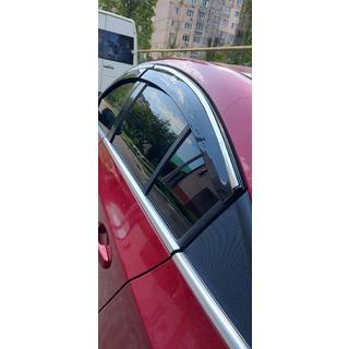 Deflectores de Ventana con Moldura Cromada (4 uds, Sunplex Chrome) Chevrolet Cruze 2009–2015 foto 3