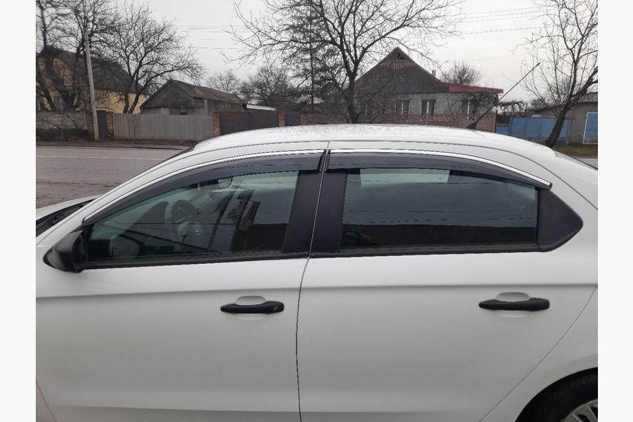 Peugeot 301 2012- Deflectores de Ventana con Moldura Cromada (4 uds, Sunplex Chrome) Image