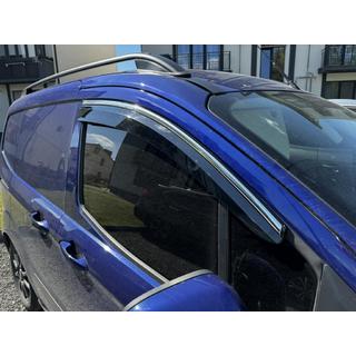 Deflectores de Ventana con Moldura Cromada (4 uds, Sunplex Chrome) Ford Courier 2014-2023 foto 2