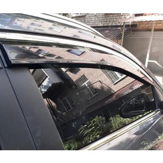 Deflectores de Ventana con Moldura Cromada (4 uds, Sunplex Chrome) Hyundai Tucson TL 2016-2021 foto 3