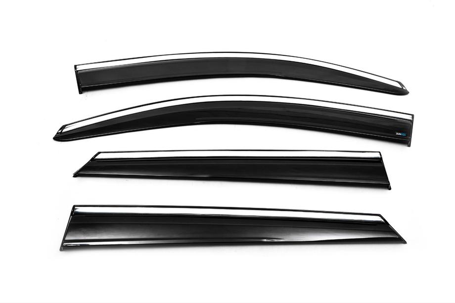 Hyundai Tucson TL 2016-2021 Deflectores de Ventana con Moldura Cromada (4 uds, Sunplex Chrome) Foto 5