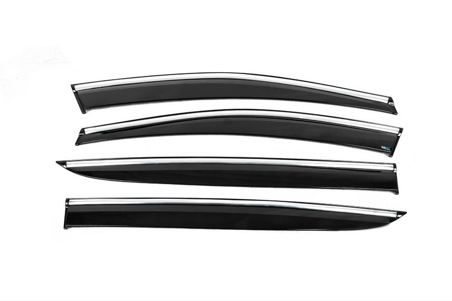 Kia Sportage 2015-2021 Deflectores de Ventana con Moldura Cromada (4 uds, Sunplex Chrome) Foto 2