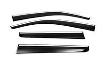 Nissan Navara 2006-2015 Deflectores de Ventana con Moldura Cromada (4 uds, Sunplex Chrome) foto 3