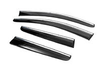 Nissan Qashqai 2007-2010 Deflectores de Ventana con Moldura Cromada (4 uds, Sunplex Chrome) foto 7