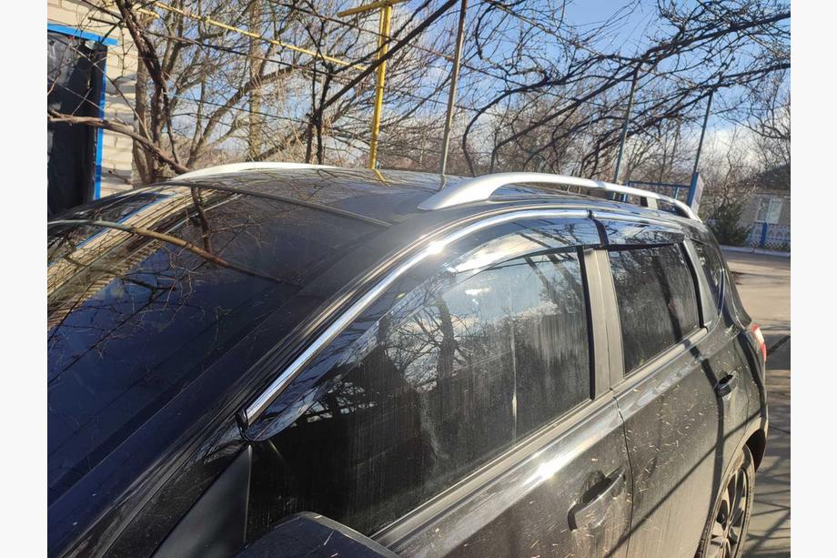 Nissan Qashqai 2007-2010 Deflectores de Ventana con Moldura Cromada (4 uds, Sunplex Chrome) Foto 5