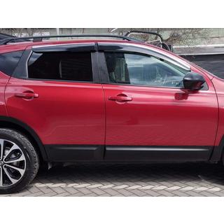 Deflectores de Ventana con Moldura Cromada (4 uds, Sunplex Chrome) Nissan Qashqai 2010-2014 foto 1