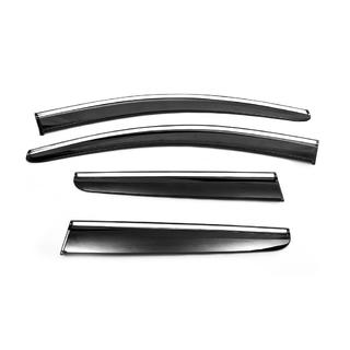 Deflectores de Ventana con Moldura Cromada (4 uds, Sunplex Chrome) Nissan Qashqai 2010-2014 foto 2