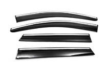Nissan Qashqai 2014-2021 Deflectores de Ventana con Moldura Cromada (4 uds, Sunplex Chrome) foto 7
