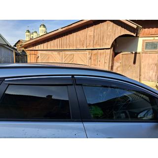 Deflectores de ventana cromados con franja HB/SD (4 uds, Sunplex Chrome) Opel Astra J 2009-2015 foto 2