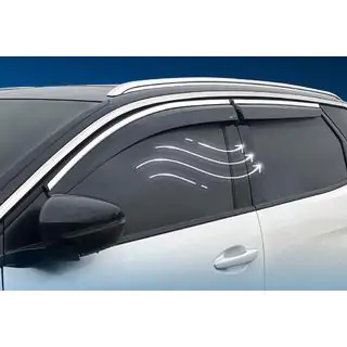 Deflectores de Ventana con Moldura Cromada (4 uds, Sunplex Chrome)