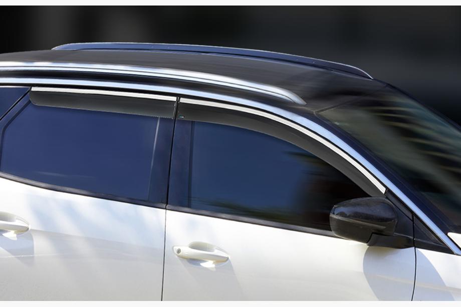 Peugeot 3008 2016-2023 Deflectores de Ventana con Moldura Cromada (4 uds, Sunplex Chrome) Foto 2