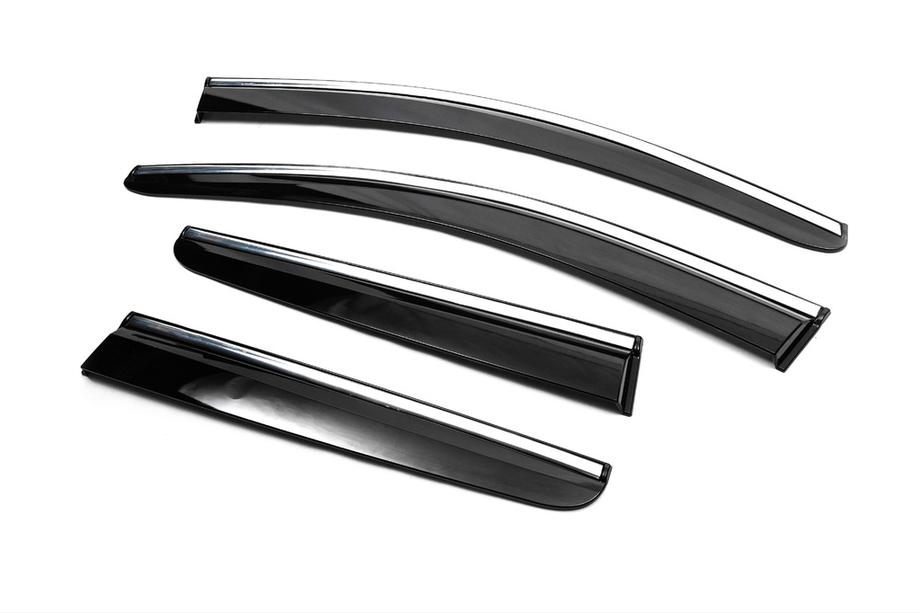 Peugeot 3008 2016-2023 Deflectores de Ventana con Moldura Cromada (4 uds, Sunplex Chrome) Foto 4