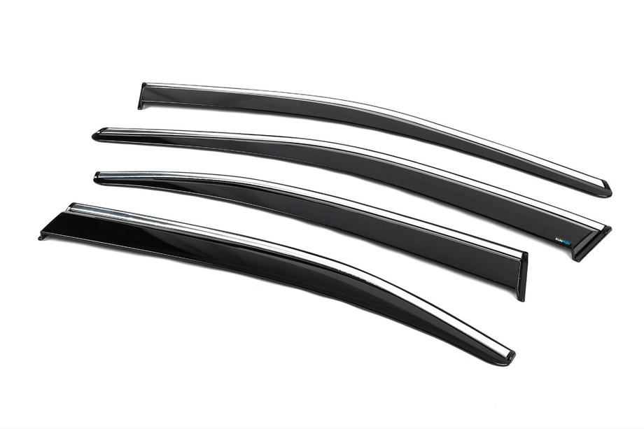 Skoda Superb 2015-2024 Deflectores de Ventana con Moldura Cromada SD (4 uds., Sunplex Chrome) Foto 2