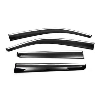 Deflectores de Ventana con Moldura Cromada (4 uds, Sunplex Chrome) Volkswagen Amarok 2010-2022 foto 1
