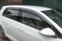 Volkswagen Golf 7/E-Golf 2012-2020 Deflectores de Ventana con Moldura Cromada HB (4 uds., Sunplex Chrome) foto 2