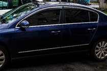 Volkswagen Passat B6 2006-2012 Deflectores de Ventana con Moldura Cromada (4 uds, Sunplex Chrome) foto 6