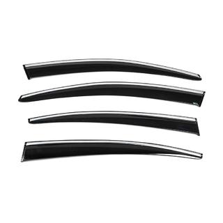 Deflectores de Ventana con Moldura Cromada (4 uds, Sunplex Chrome) Volkswagen Passat B6 2006-2012 foto 4
