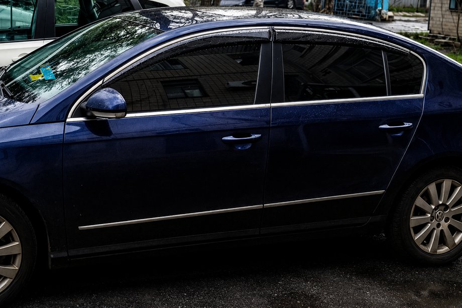Volkswagen Passat B6 2006-2012 Deflectores de Ventana con Moldura Cromada (4 uds, Sunplex Chrome) Foto 6