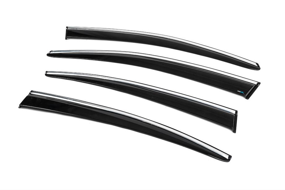 Volkswagen Passat B6 2006-2012 Deflectores de Ventana con Moldura Cromada (4 uds, Sunplex Chrome) Foto 7