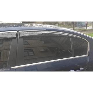 Deflectores de Ventana con Moldura Cromada SD (4uds, EU, Sunplex Chrome) Volkswagen Passat B7 2012-2015 foto 3