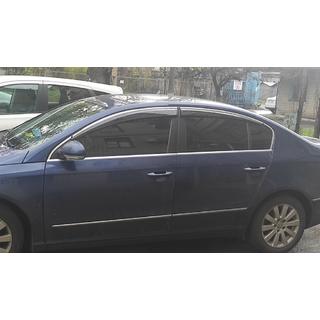 Deflectores de Ventana con Moldura Cromada SD (4uds, EU, Sunplex Chrome) Volkswagen Passat B7 2012-2015 foto 1