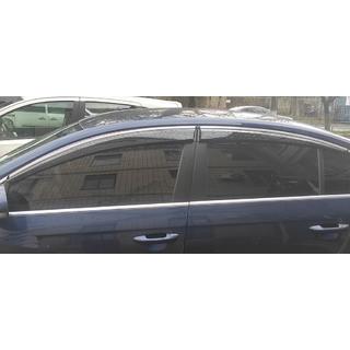 Deflectores de Ventana con Moldura Cromada SD (4uds, EU, Sunplex Chrome) Volkswagen Passat B7 2012-2015 foto 4