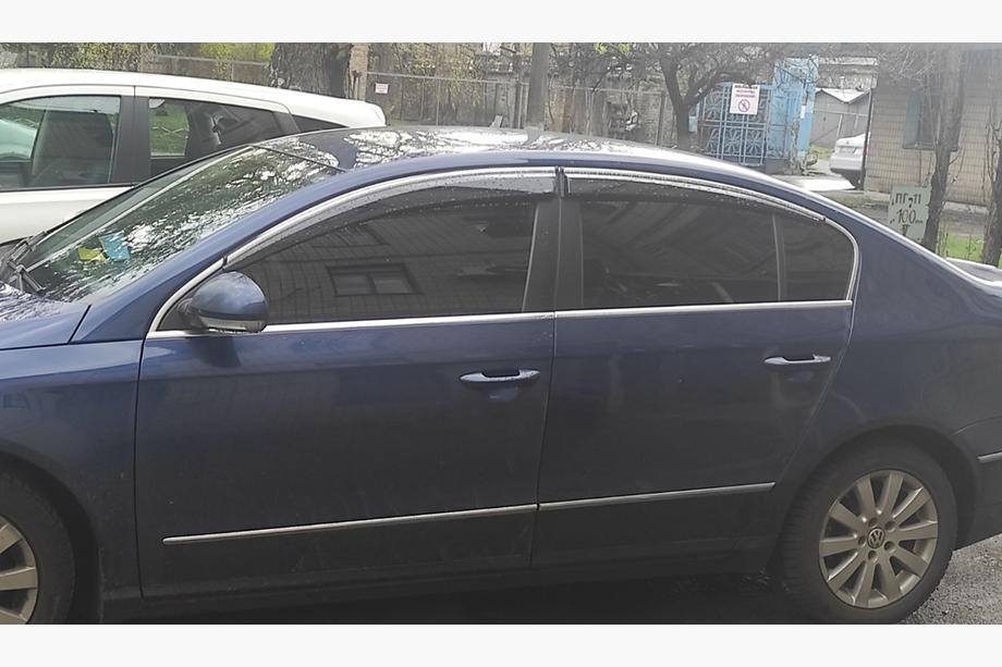 Volkswagen Passat B7 2012-2015 Deflectores de Ventana con Moldura Cromada SD (4uds, EU, Sunplex Chrome) Image