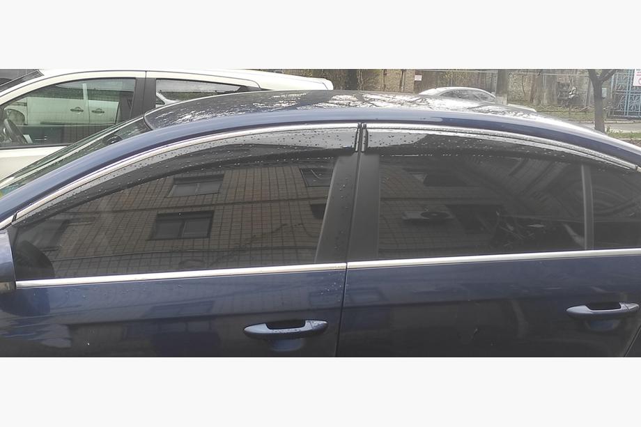 Volkswagen Passat B7 2012-2015 Deflectores de Ventana con Moldura Cromada SD (4uds, EU, Sunplex Chrome) Foto 4