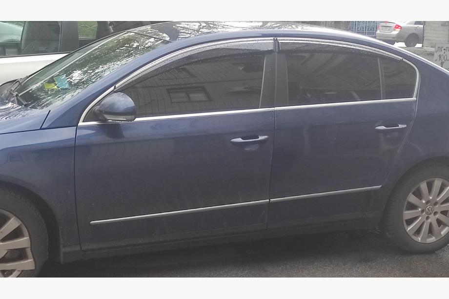 Volkswagen Passat B7 2012-2015 Deflectores de Ventana con Moldura Cromada SD (4uds, EU, Sunplex Chrome) Foto 5
