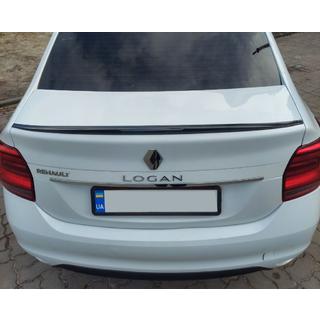 Spoiler Lip (Sunplex, negro) (118,5cm x 5,5cm) Renault Logan II 2013-2022 foto 2