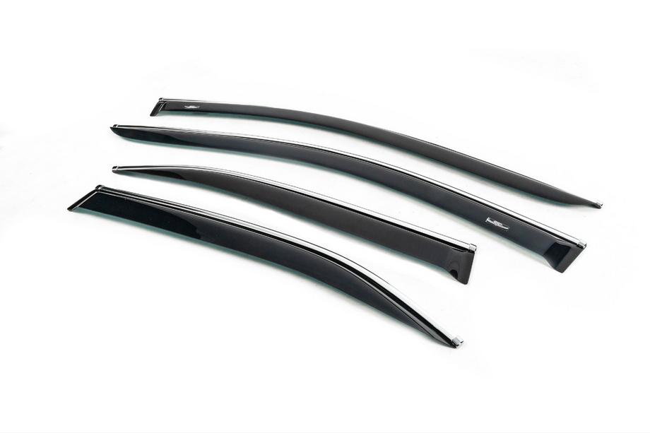 Toyota Camry 2006-2011 Deflectores de ventana con moldura cromada (USA, 4 uds, HIC) Foto 2