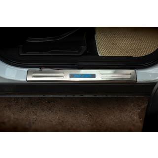 Placas de umbral Libao LED (4 uds, acero inoxidable) foto 2