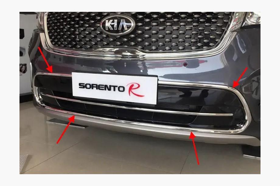 Kia Sorento III UM 2014-2020 Cubierta de rejilla del parachoques delantero Libao (plástico) Foto 6