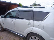 Mitsubishi Outlander 2012-2021 Deflectores de ventana cromados (4 uds., Libao) foto 1