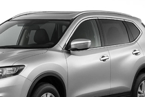 Nissan X-trail T32/Rogue 2014-2021 Barras longitudinales de techo integradas grises OEM (para X-trail, aluminio, instalación con adhesivo) foto 1