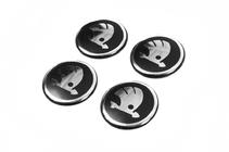 Skoda Pegatinas para tapacubos centrales 54mm (4uds) foto 4
