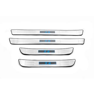 Placas de umbral Libao LED (4 uds, acero inoxidable) foto 2