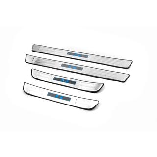 Placas de umbral Libao LED (4 uds, acero inoxidable) foto 1