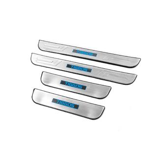 Placas de umbral Libao LED (4 uds, acero inoxidable) foto 1
