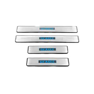 Placas de umbral Libao LED (4 uds, acero inoxidable) foto 2