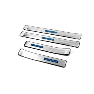Placas de umbral Libao LED (4 uds, acero inoxidable) foto 2